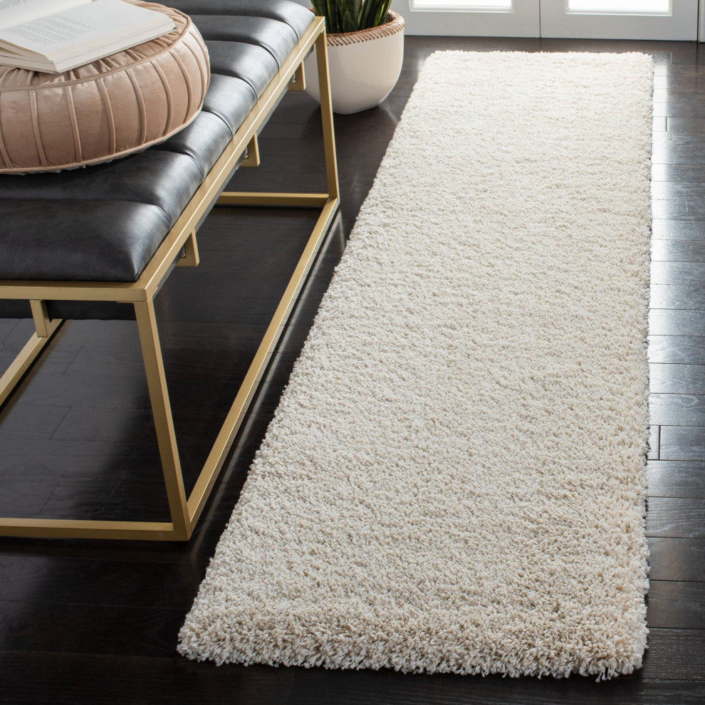 Safavieh Shag Sg180 Solid Color, Shag Rug, Ivory, 3'0"x3'0" Square
