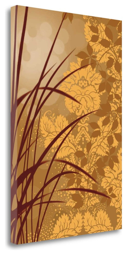 "Golden Flourish I" By Edward Aparicio, Giclee Print on Gallery Wrap Canvas
