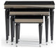 La Francaise Nesting Tables Set of 3 Black Ice