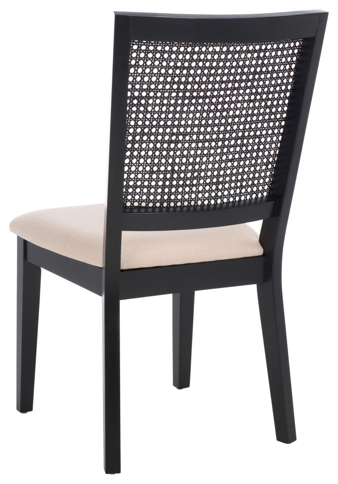 Safavieh Margo Dining Chair, Set of 2, Black/Beige, Black/Beige