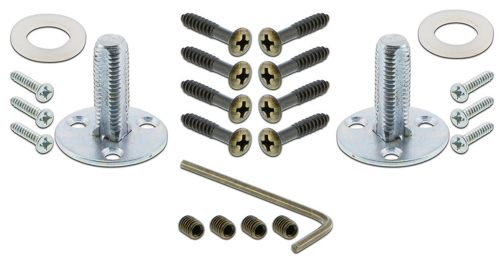 Double Dummy Set With Keyhole, Mission Plate With Homestead Knob, Antique Brass