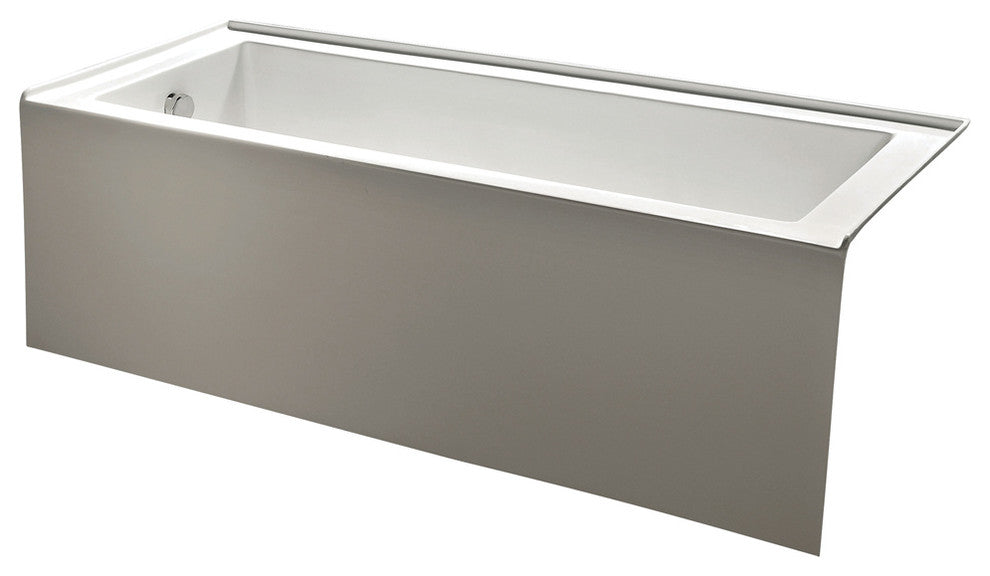 Aqua Eden 60" Contemporary Alcove Acrylic Bathtub- Left Hand Drain