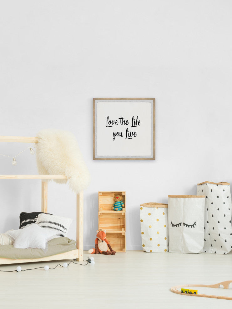 "Love the Life You Live II" Framed Painting Print, 12x12
