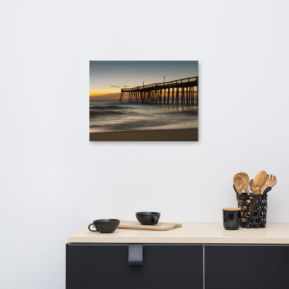 Motion of the Ocean Coastal Landscape Photo Canvas Wall Art Print, 18" X 24"