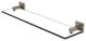 Montero 22" Glass Vanity Shelf, Beveled Edges, Antique Brass