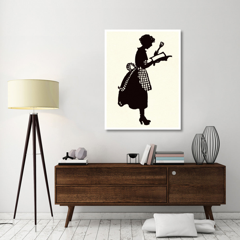 "Homemaker Reads a Recipe Book" Digital Paper Print by Maxfield Parrish, 38"x50"