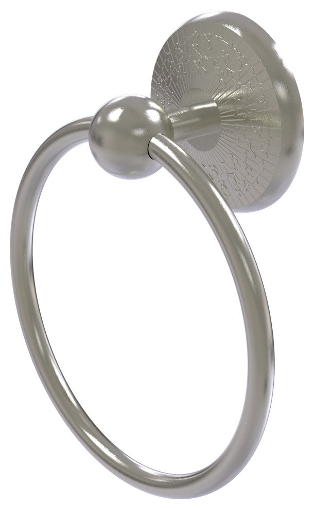 Monte Carlo Towel Ring, Satin Nickel