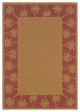 Oriental Weavers Lanai Beige/Red Palm Border Indoor/Outdoor Rug 5'3"X7'6"