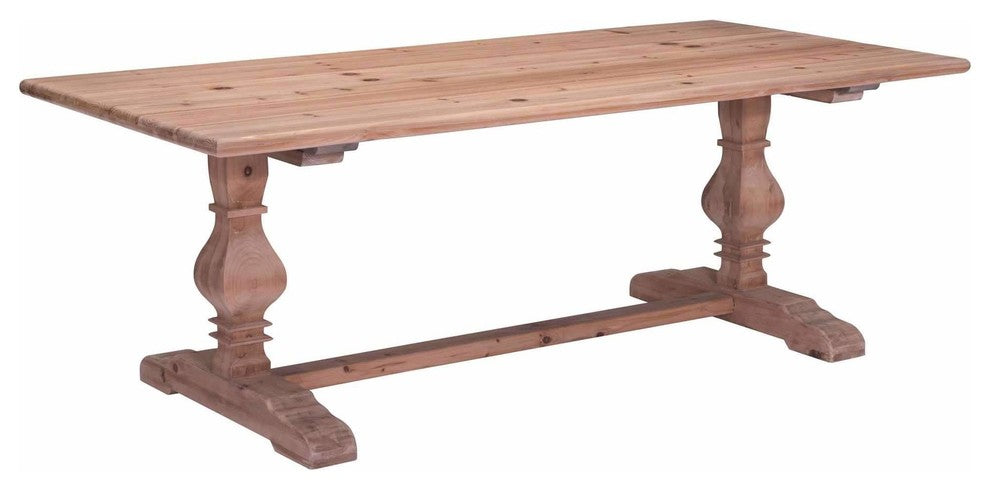 Zuo Modern Norfolk Dining Table Natural Fir