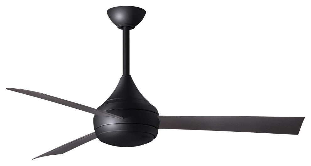 Donaire Paddle Fan Integrated LED, Matte Black, Brushed Bronze Blades