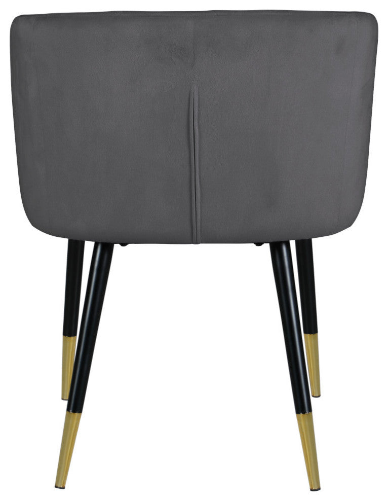 Louise Velvet Dining Chair, Gray