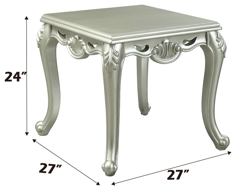 ACME Qunsia End Table, Champagne Finish