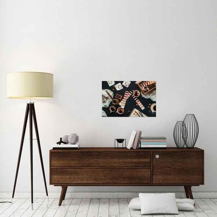 "Shades Of Coffee" Stretched Canvas Giclee by Dina Belenko, 30"x20"