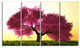 Cherry Blossom in Beautiful Garden, Landscape Canvas Print, 48"x28", 4 Panels