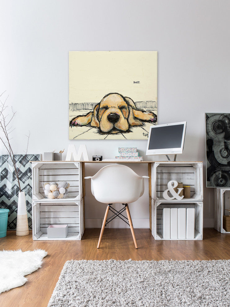 "Rest" Painting Print on Wrapped Canvas, 32"x32"