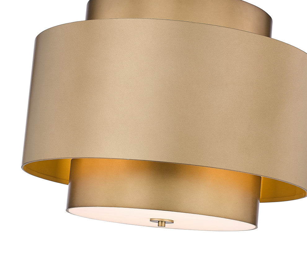 Zlite 739P24-RB 3-Light Pendant, Rubbed Brass