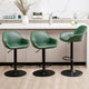 Set of 3 Adjustable Swivel Bar Stool, Hunter Green