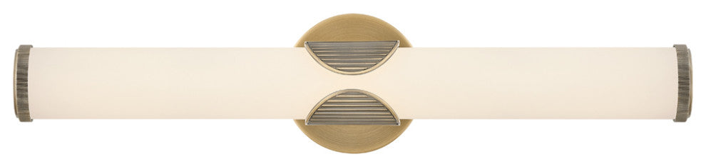Hinkley Femi 22.5" Large LED Bath Vanity Light Lacquered Brass+Etched Opal Glass