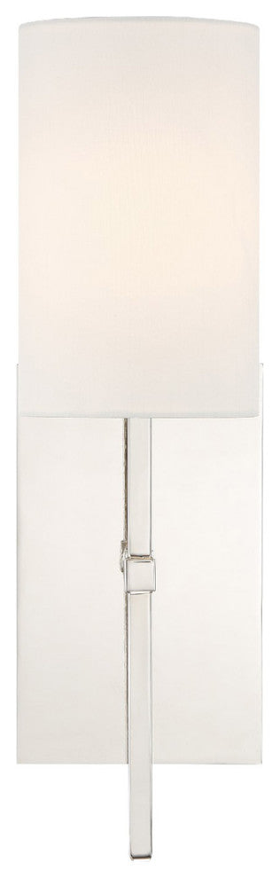 CRYSTORAMA VER-241-PN Veronica 1 Light Polished Nickel Sconce
