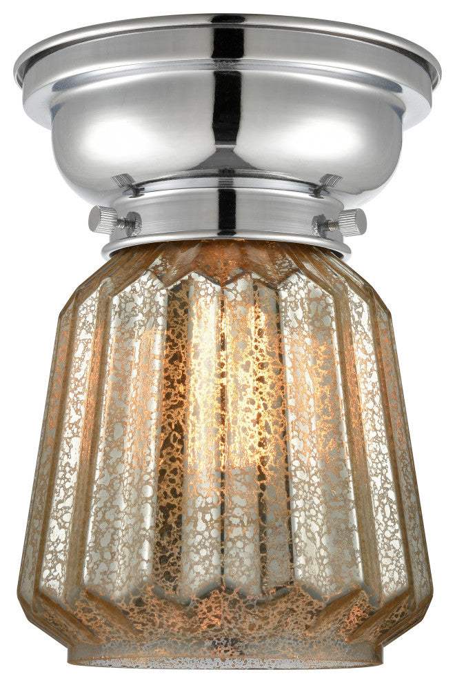 Chatham 1-Light Flush Mount, Polished Chrome, Mercury