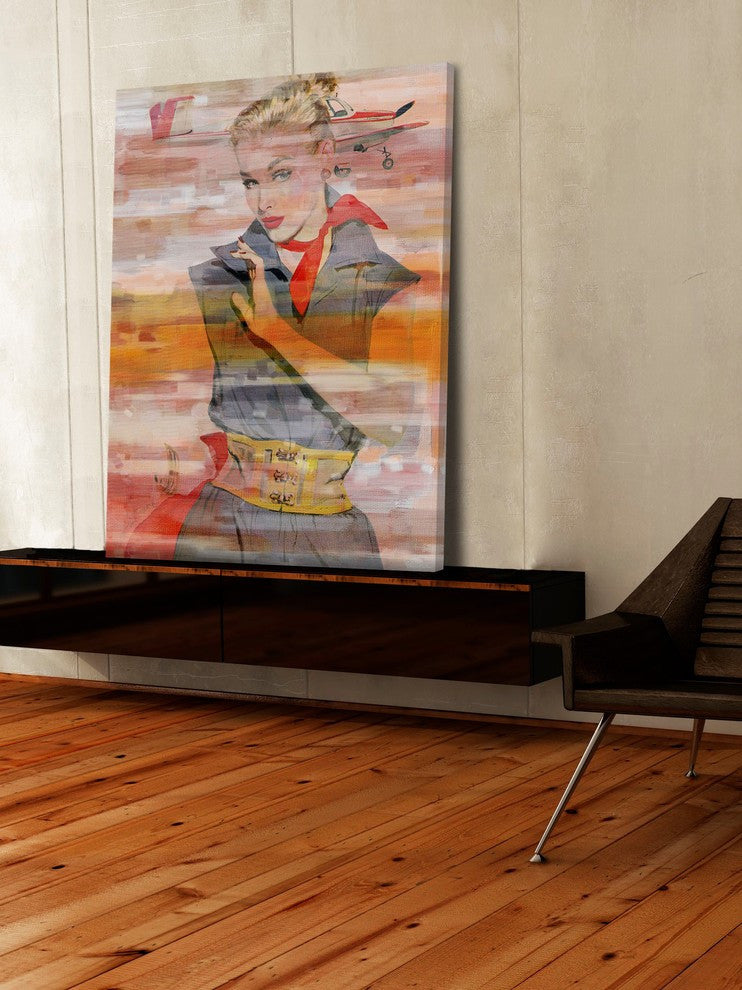 "Red Scarf" Print on Canvas, 40"x60"