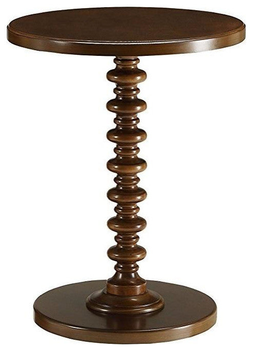 HomeRoots Walnut Finish Stylish Accent Side Table