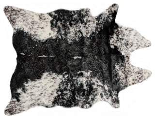 Faux Cowhide Rug/Throw 4.25x5, Edingburg S&P Black&White