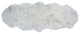 Rustic Sheepskin Double Pelt 2'x5' Rug, Gray Mist