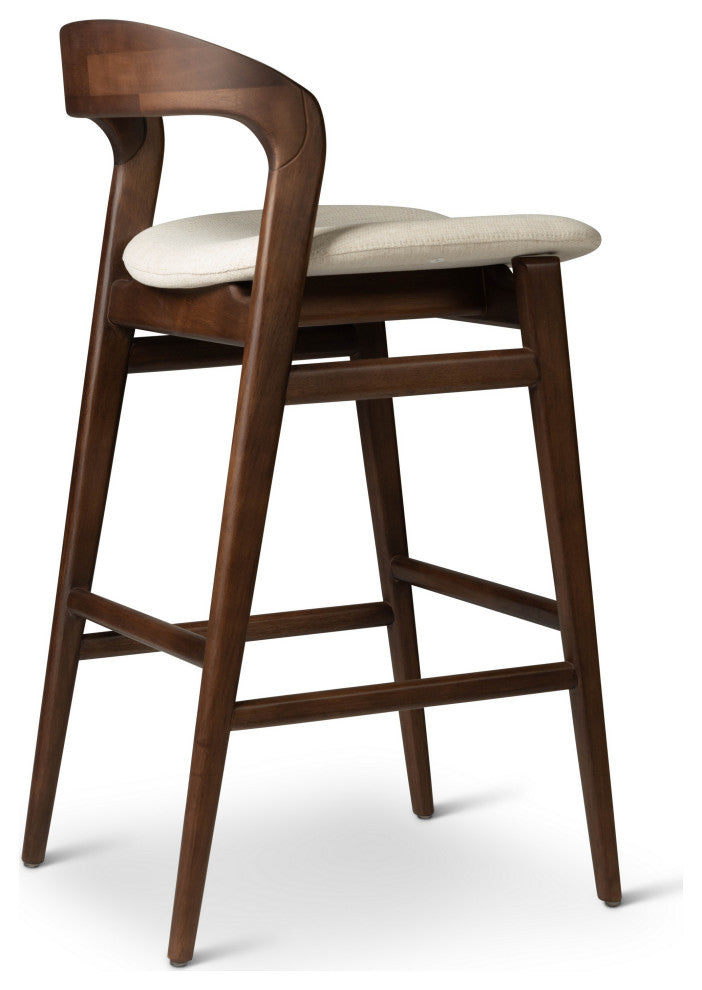 Modern Brazilian, Velma, Bar Stool, Nogal/Medley Ivory