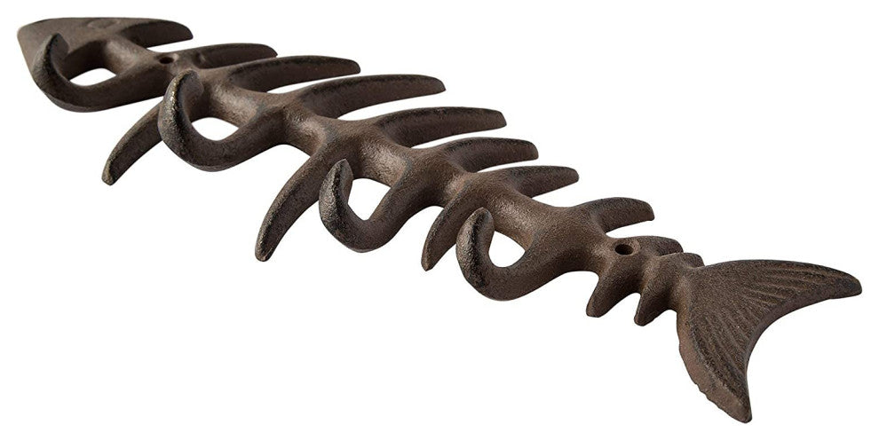 Decorative Fish Bones Wall Mount Towel Rack