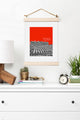 Deny Designs Bird Ave Nebraska Huskers Red Art Print