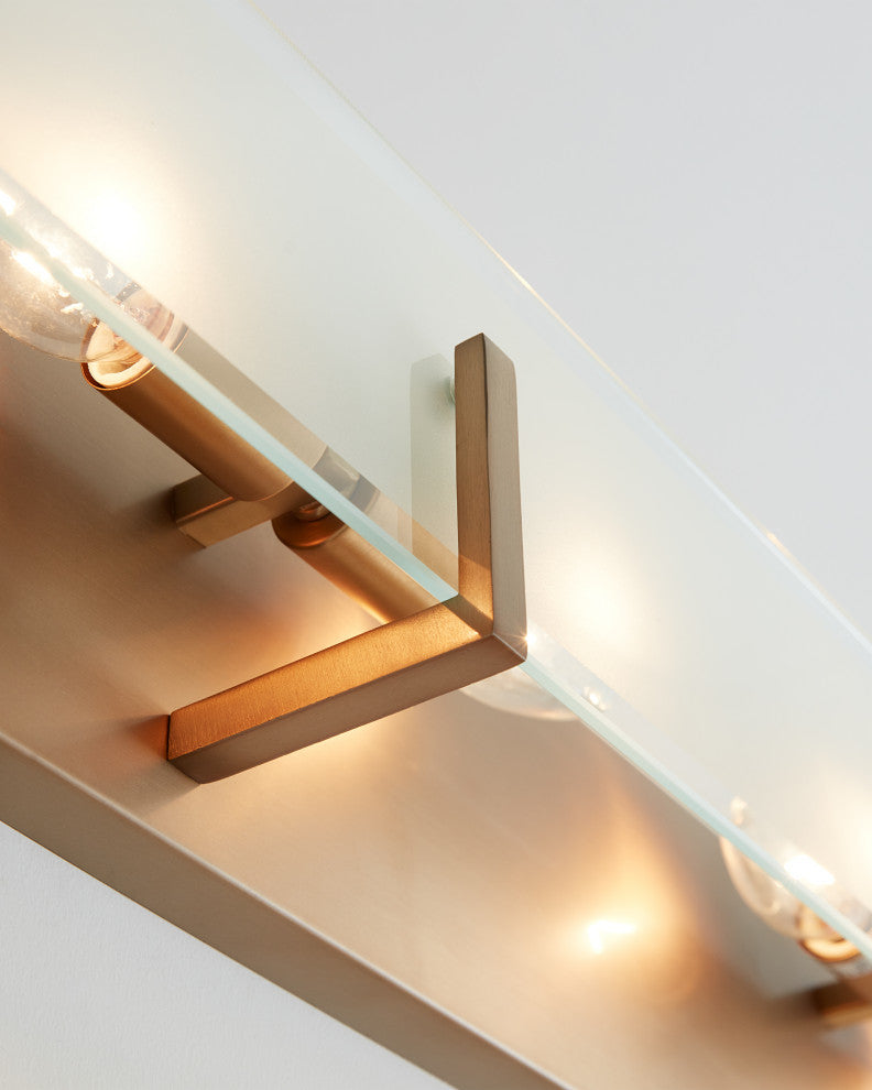 Syll Six Light Wall / Bath, Satin Brass