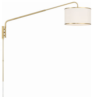 Crystorama Mallory 1 Light Soft Brass Task Sconce
