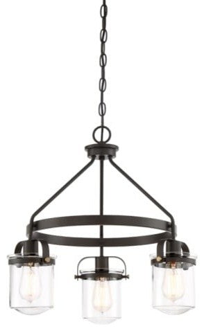 Jaxon 3-Light Chandelier, Oil Rubbed Bronze