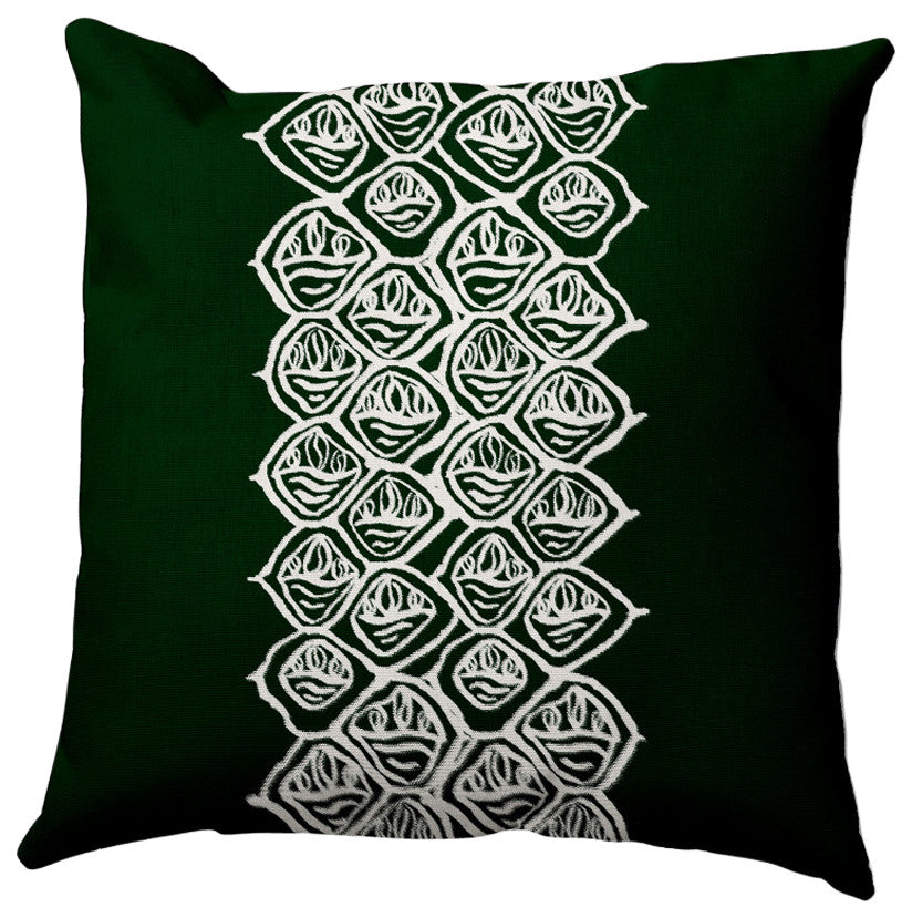 Cowry Stack Pillow, Blue, 16"x16", Green, 18"x18"