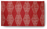 Pyramid Stripe Soft Chenille Area Rug, Red, 3'x5'