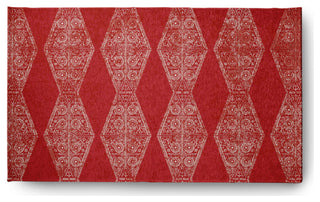 Pyramid Stripe Soft Chenille Area Rug, Red, 3'x5'
