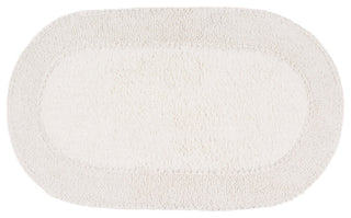 Double Ruffle Collection Bath Rugs Set, 21x34 Rectangle, Ivory