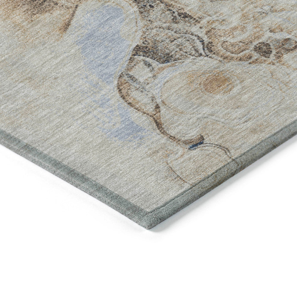 Machine Washable Indoor/Outdoor Chantille ACN1860 Denim 10' x 14' Rug