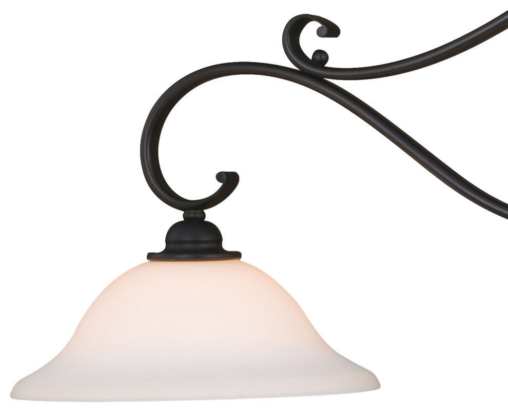 Monrovia Three Light Linear Chandelier, Oil Burnished Bronze