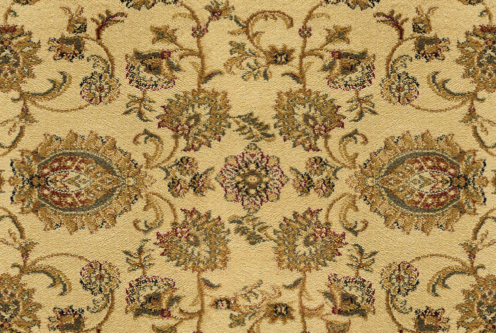 Gabrielle Traditional Oriental Ivory Rectangle Area Rug, 6.7' x 9.6'