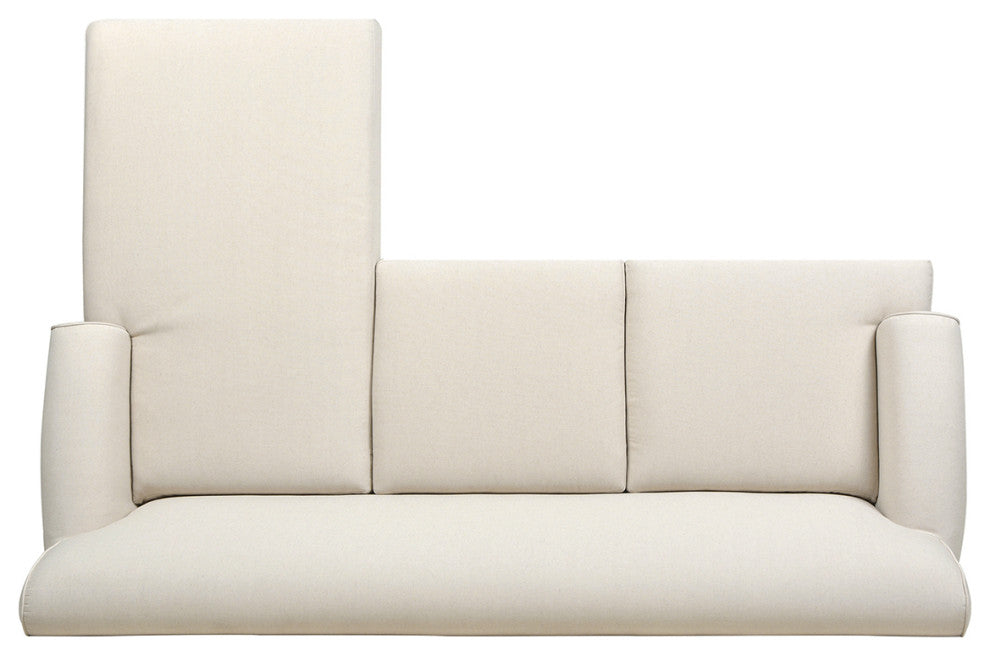 Alana Lawson 88" L-Shape Reversible Sectional Sofa, Light Beige Linen