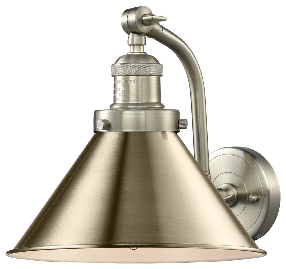INNOVATIONS LIGHTING 515-1W-SN-M10-SN-LED Briarcliff 1 Light Sconce
