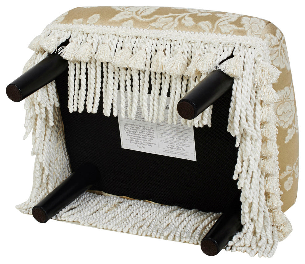 Fiona Decorative Footstool, Beige
