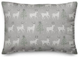 Deer and Tree Pattern 14x20 Spun Poly Pillow