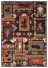 Oriental Weavers Woodlands Brown/ Rust Southwest/Lodge Indoor Area Rug 7'10"X10'