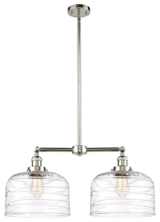 Innovations Bell 2-Light Island Light 209-PN-G713-L, Polished Nickel