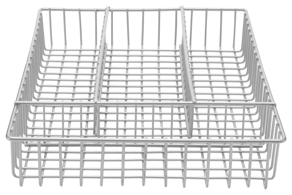 YBM Home Chrome Wire In-Drawer Silverware Tray Organizer with 4 Compartments