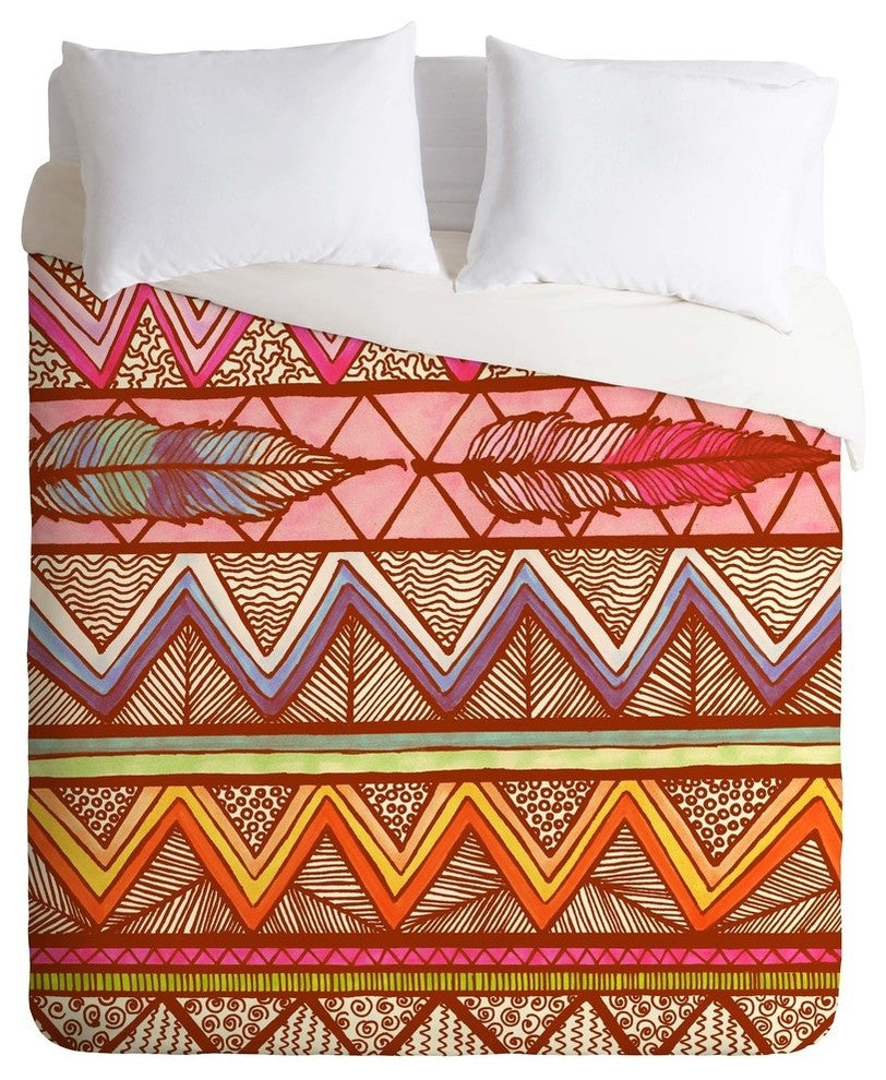 Deny Designs Lisa Argyropoulos Two Feathers Duvet Cover - Lightweight