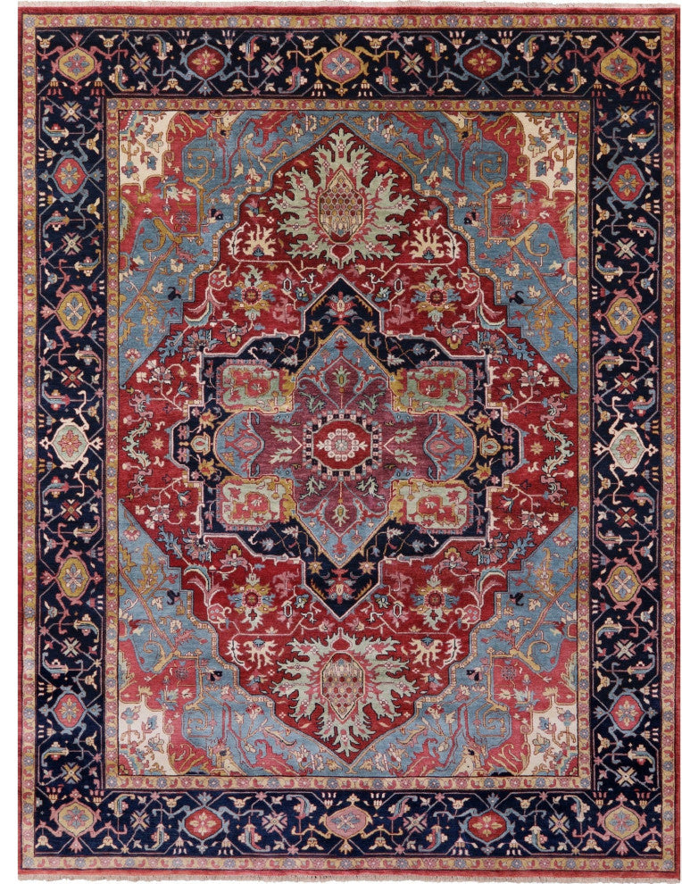 Persian Fine Serapi Handmade Wool Rug 9' 0" X 12' 0" - Q14695